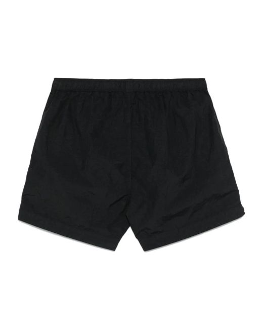 C P Company Black Lens-Detail Swim Shorts for men