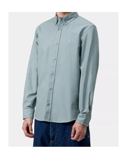 Carhartt Blue Bolton Long Sleeved Shirt for men