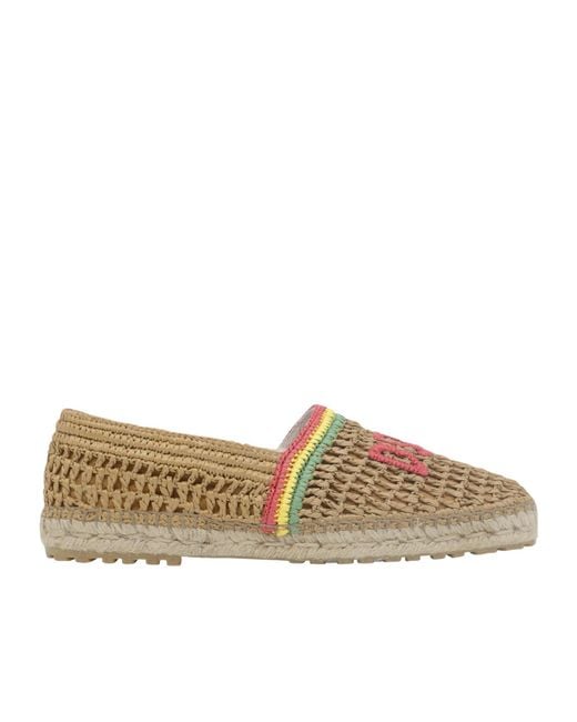 DSquared² Brown Logo Embroidered Flat Espadrilles for men