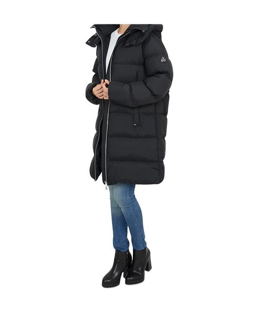 Moose Knuckles Black Belle Dune Long Puffer Coat