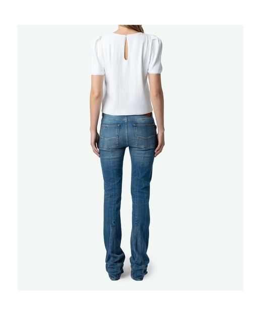 Zadig & Voltaire White Tchao Sequinned T-Shirt