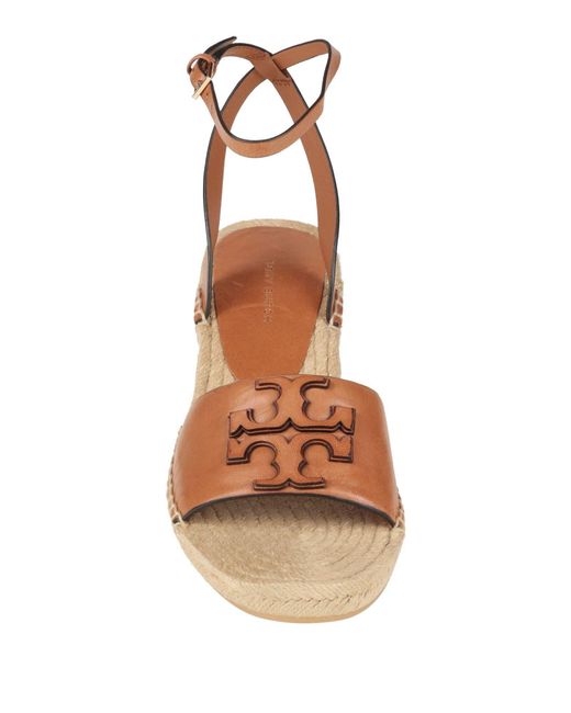 Tory Burch Metallic Leather Wedge-Heel Espadrilles