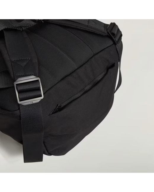 Y-3 Black Staple Logo Printed Backpack for men