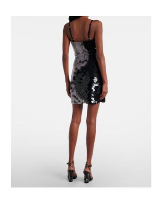 Nensi Dojaka Black Sequined Minidress