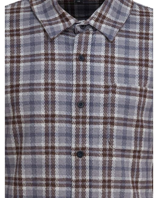Vince Blue Plaid Button-Up Shirt for men