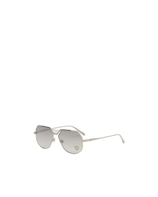 MCM White Irregular Mirror Sunglasses