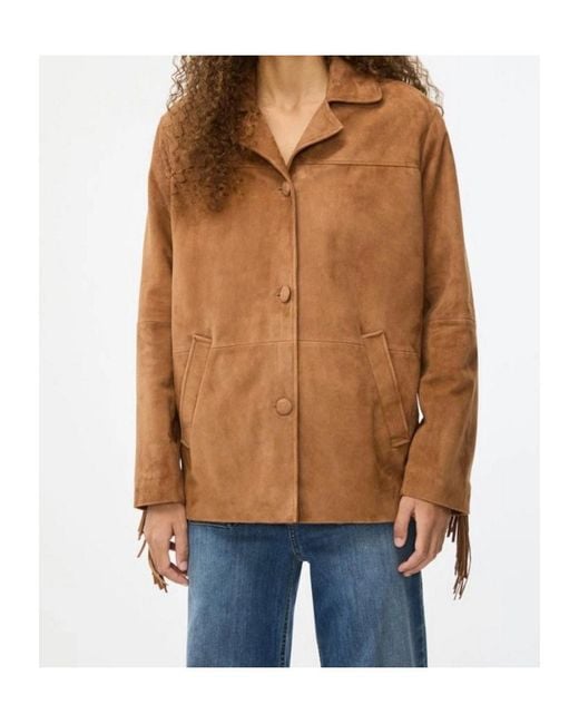 iBlues Brown Suede Jacket