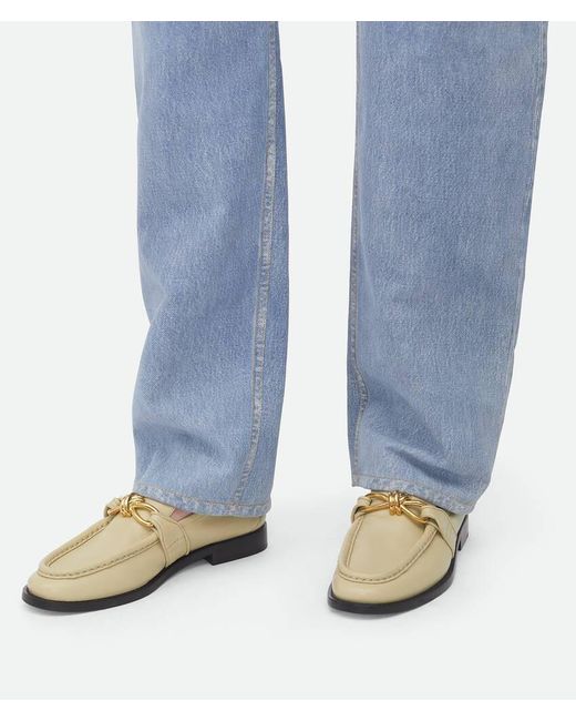 Bottega Veneta White Astaire Slip-On Loafers