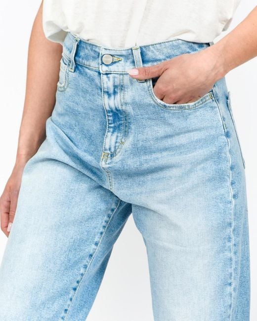 Icons Blue Faded Zipper Denim Pants