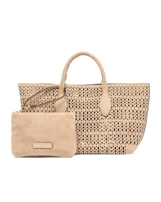 Gianni Chiarini Natural Mashup Perforated Tote Bag