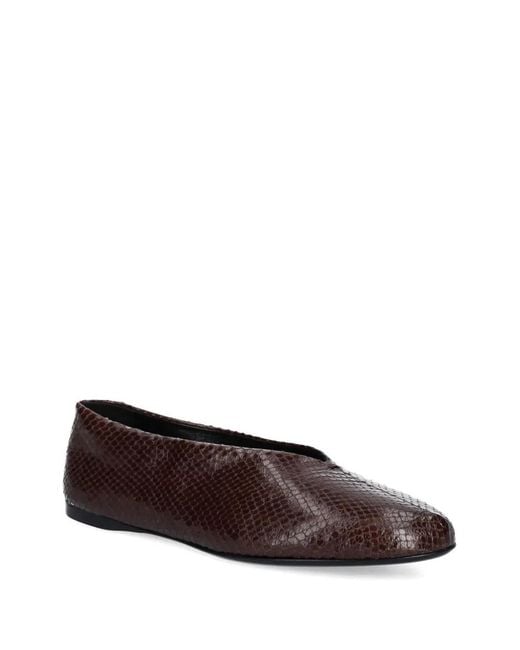Proenza Schouler Brown Leather Ballerina Shoes