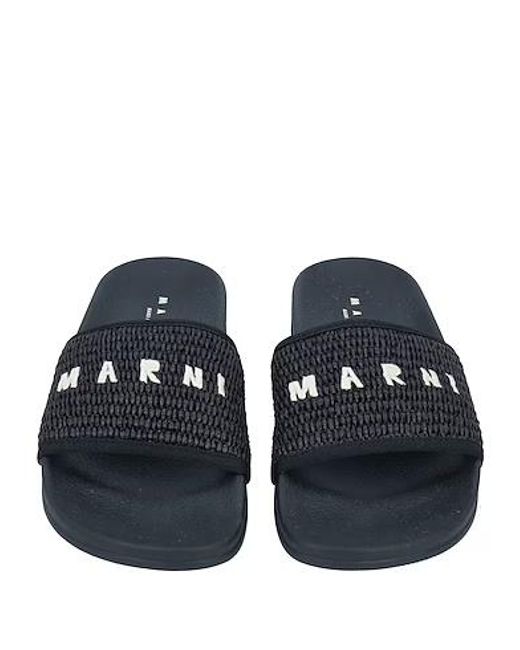 Marni Black Stylish And Versatile Slippers
