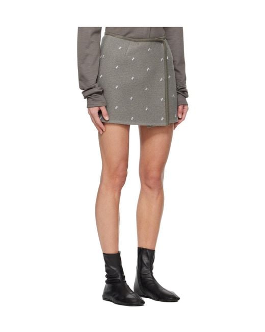 Rier Gray Walker Mini Skirt