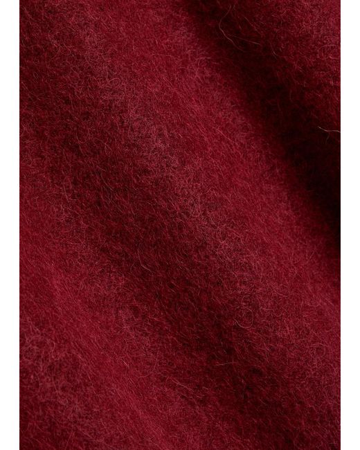 Vince Red Brushed Alpaca-Blend Jumper