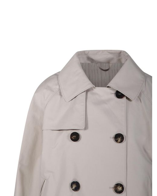 Max Mara Gray The Cube Mtctesoro Double-Breasted Short Jacket