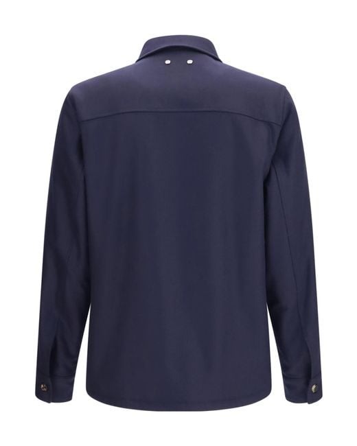 Jacob Cohen Blue Faux Fur Lined Shirt Jacket for men