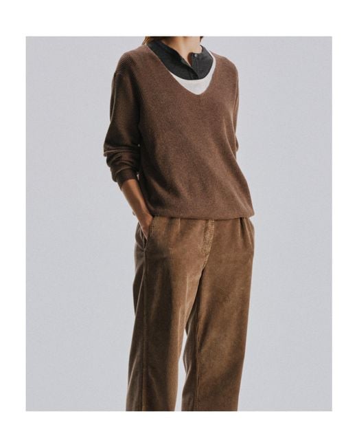 The Row Brown Long-Sleeved Knitwear