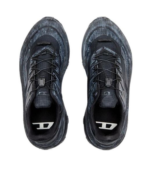 DIESEL Blue D-Cage Low-Top Runner Sneakers for men