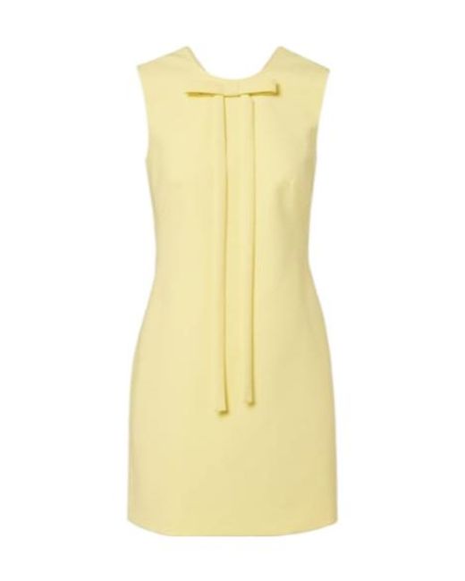 Emilia Wickstead Yellow Sorra Bow-Detail Minidress