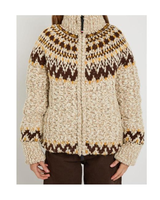 Moncler Natural Fair Isle Wool-Blend Jumper