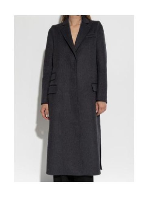 Tom Ford Black Single-Breasted Wool Coat
