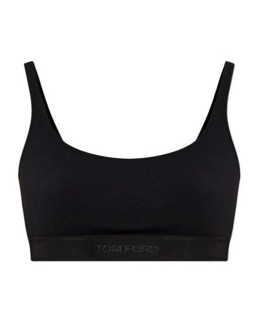 Tom Ford Black Logo Band Bralette