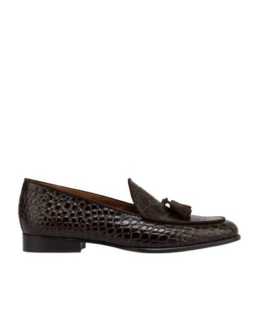 Pollini Brown Round-Toe Loafers