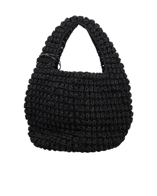 J.W. Anderson Black Popcorn Large Basket Bag
