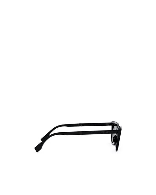 Fendi White Eyewear Cat-Eye Frame Sunglasses