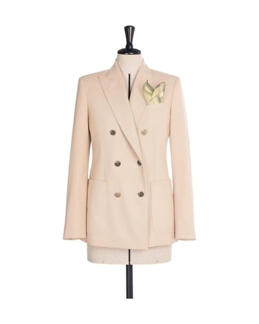 Max Mara Natural Double-Breasted Blazer