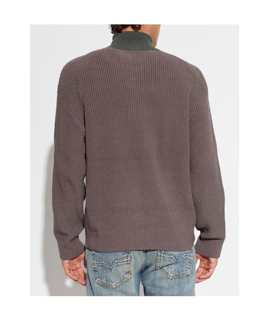 DIESEL Brown K Orio Zip-Up Cardigan for men