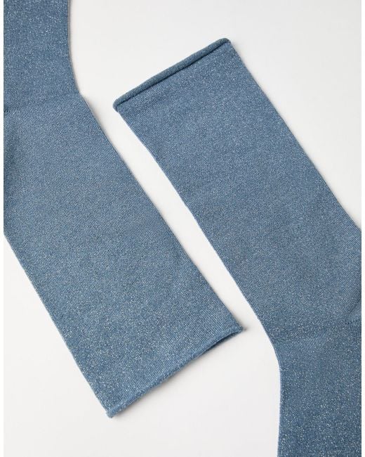 Brunello Cucinelli Blue Knitted Socks