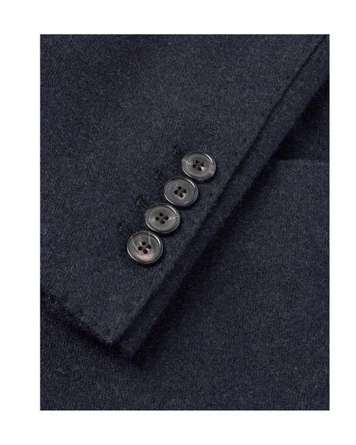 Loro Piana Blue Long-Sleeved Suit Jacket for men