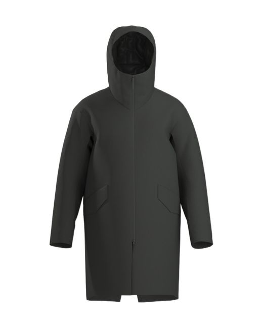 Veilance Gray Hooded Utility Coat for men