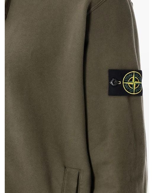 Stone Island Green Long-Sleeve Sweatshirt for men