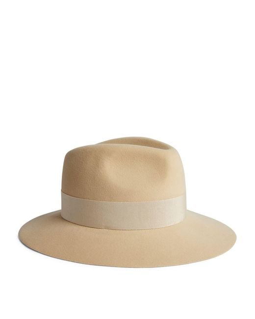 Maison Michel Natural Henrietta Felt Fedora Hat