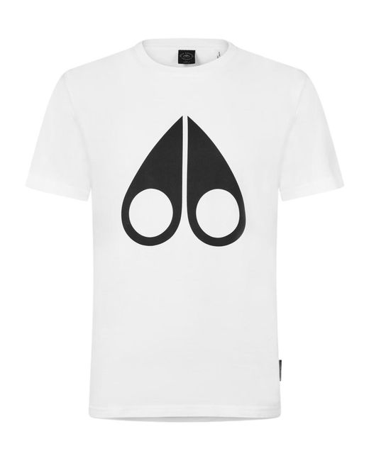Moose Knuckles White Essential Logo T-Shirt for men