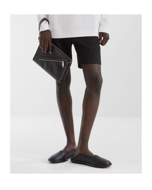 Fendi Black Slip-On Flat Slippers for men