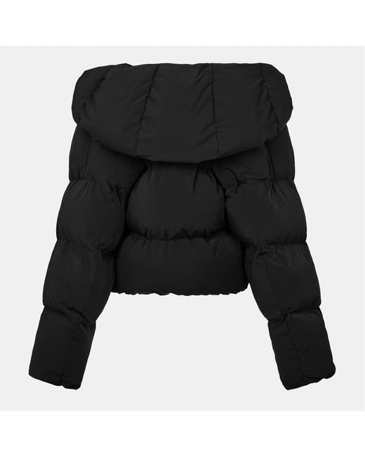 DIESEL Black Hooded Long Sleeve Short Puffer Jacket