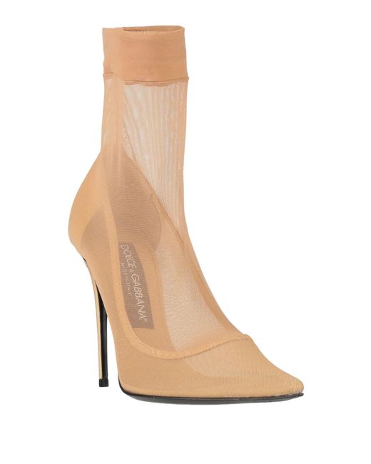 Dolce & Gabbana Natural Solid Color Ankle Boots