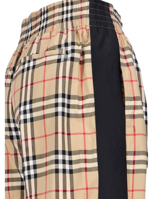 Burberry Natural 'check' Wide Pants