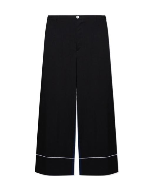 Marni Black High Waisted Wide-Leg Trousers