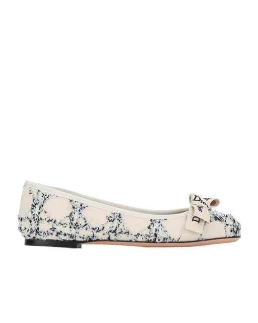 Dior Metallic J'A Ballet Flats