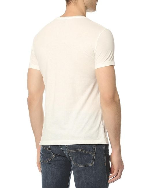 Armani Jeans White Printed T-Shirt for men
