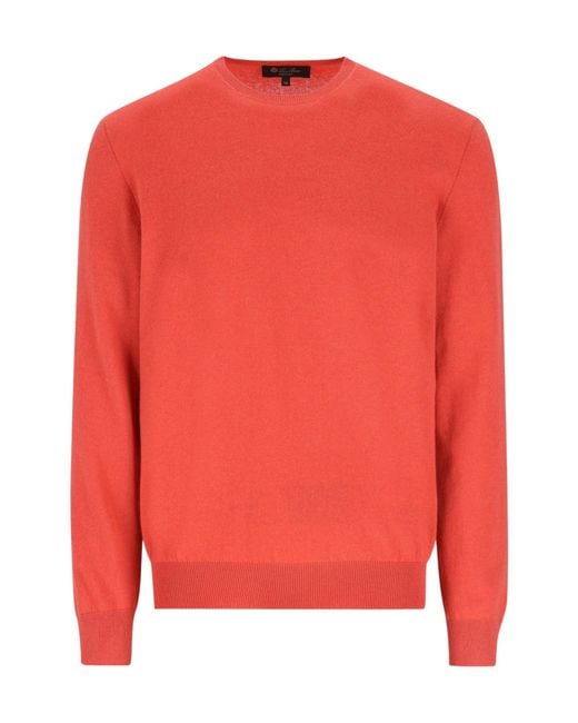 Loro Piana Red Sergio Crewneck Jumper for men