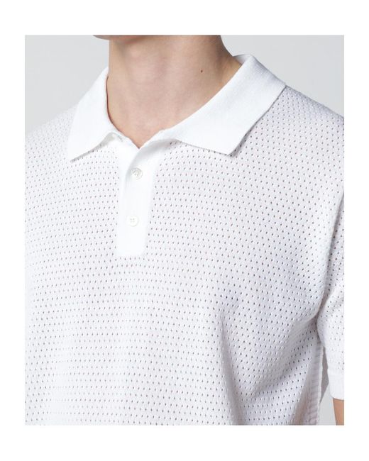 Roberto Collina White Short-Sleeve Polo Shirt for men