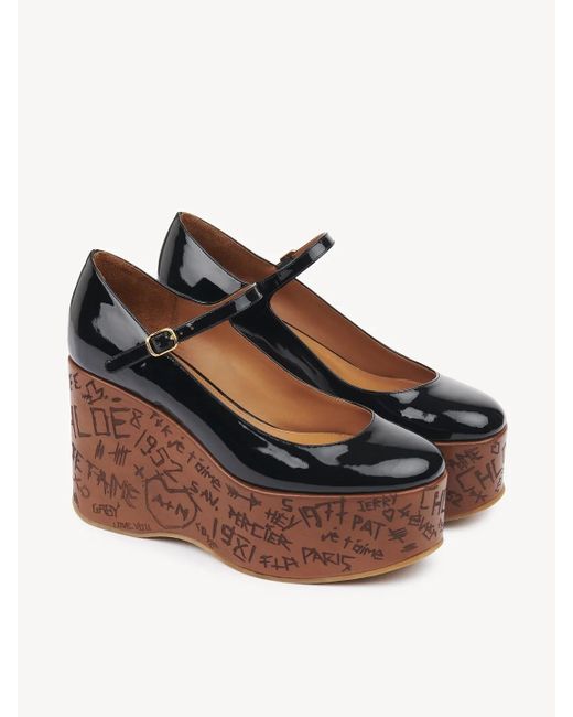 Chloé Brown Chloé Maxime Wedge Pumps