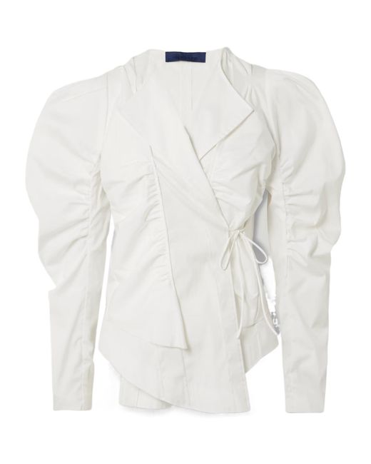 Sharon Wauchob White Cotton Pleated Top