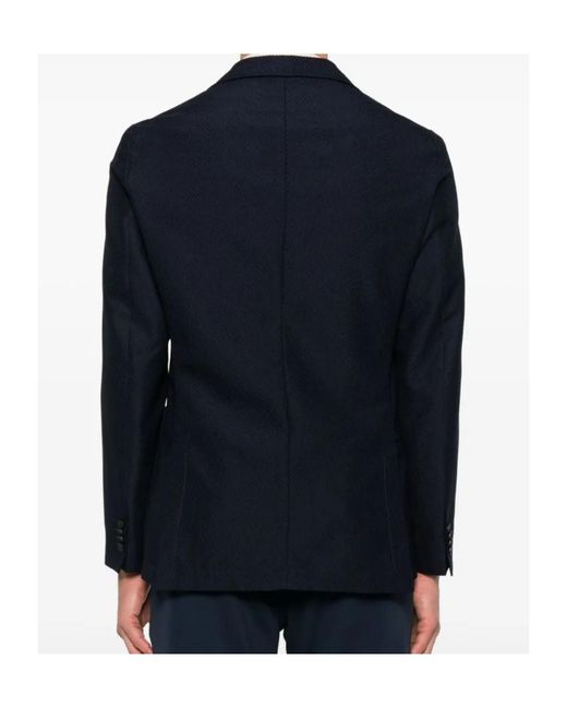 Boss Blue Double-Breasted Jacket for men