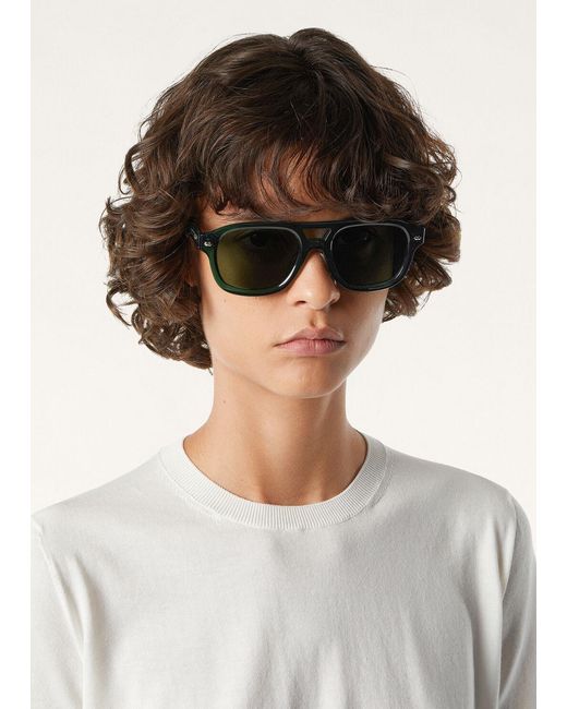 Loro Piana Green Roadster Sunglasses for men
